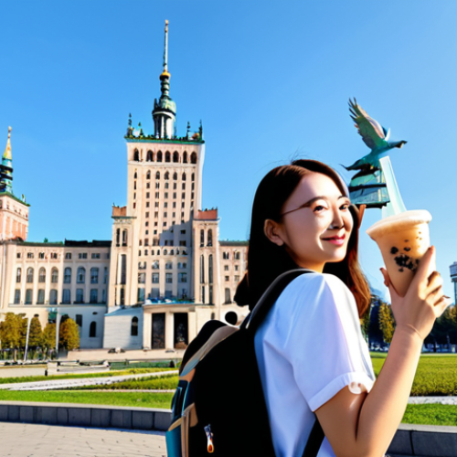 Home 8 **
"Kongsuni as a modern Polish influencer, taking a selfie with the Palace of Culture and Science in Warsaw in the background, wearing a trendy, modest outfit with a 'Kongsuni' themed backpack, holding a bubble tea. Bright, sunny day. Polish flag visible in the distance. Safe for work, appropriate content, fully clothed, professional digital art, perfect anatomy, correct proportions, natural pose, high resolution, family-friendly."
**